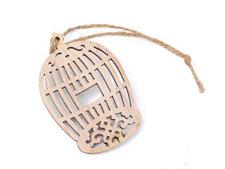 Klícka dřevo 6 cm 10 ks závěs naturální