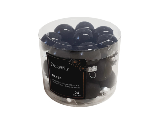 Ozdoba koule 2,5cm 24ks černá