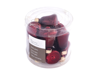 Ozdoba zvonek 4cm 12ks bordó