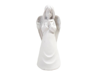 Anděl 15cm keramika stojící