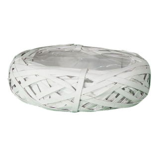 Obal proutí hnízdo Ø 30 cm kulatý bílý