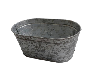 Truhlík plechový 19 cm x 11cm ovál