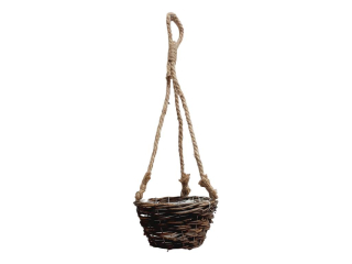 Obal proutí závěs 18 cm kulatý šedý