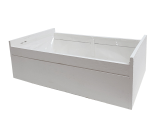 Truhlík dřevěný 41 x 24 cm obdélník bílý