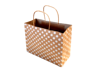 Taška papírová 31cmx25cm 12ks puntík