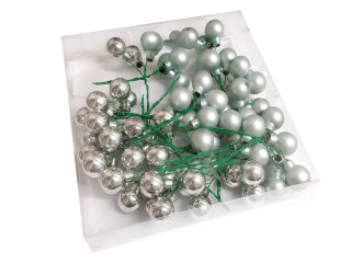 Koule zápich 2cm 72ks mint lesk mat BOX