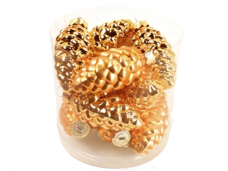 Ozdoba šiška 6cm 12ks oranž