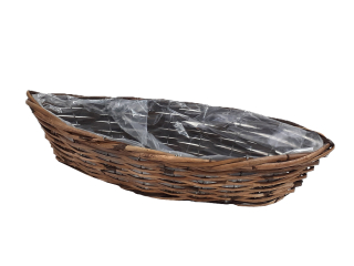 Obal proutí loď 46 cm x 16 cm natural