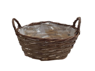 Obal proutí 28 cm kulatý s uchy natural