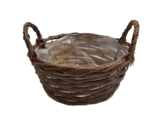 Obal proutí 23 cm kulatý s uchy natural