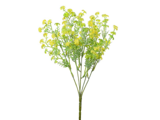 Větvička s kvítky růžová žlutá 34 cm