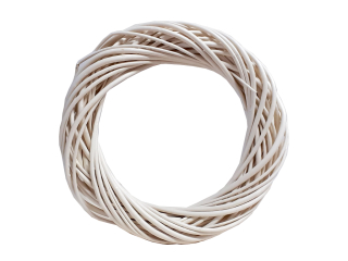 Věnec proutěný Ø 30 cm bílý