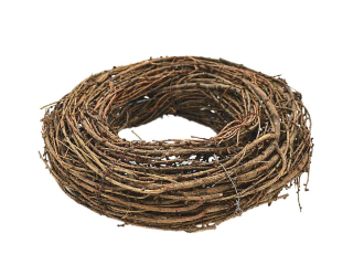 Věnec proutěný jemný Ø 30 cm světlý naturální