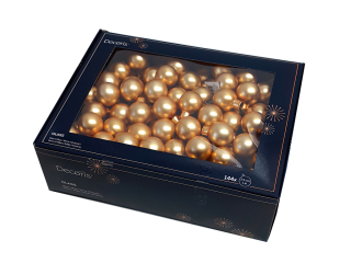 Koule zápich 2,5cm 144ks zlatá mat BOX