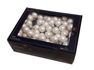 Koule zápich 2,5cm 144ks bílá mat BOX