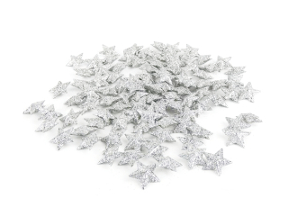 Hvězdička keramika 2cm 120ks bílá