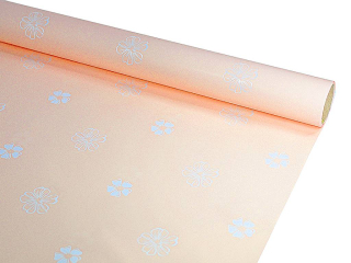 Fólie satenová květ 50cm 9yd sv.oranžová