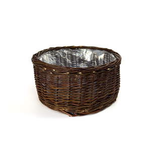 Miska proutí 30 cm kulatá rovné dno natural