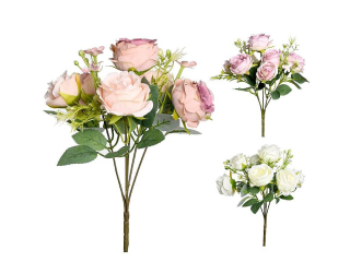 Růže látková svazek 30 cm color