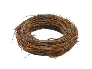 Věnec proutěný jemný Ø 25 cm světlý naturální