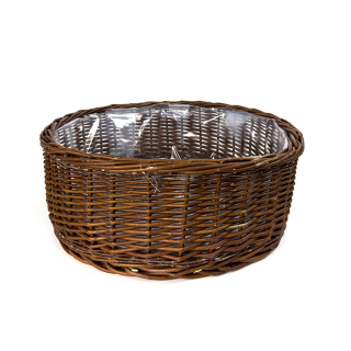 Miska proutí 40 cm kulatá rovné dno natural