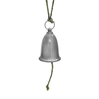Zvonek kov 13 cm x 8 cm stříbrný