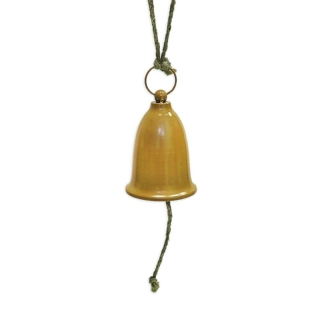 Zvonek kov 13 cm x 8 cm zlatý