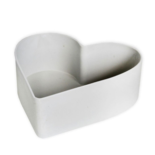 Obal srdce melamin 26 cm bílá