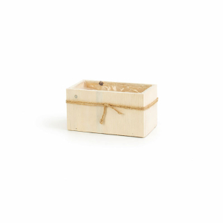 Truhlík dýha 14 cm x 7 cm x 8 x cm bílý obdélník