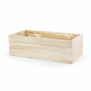 Truhlík dřevo 40 cm x 17 cm hnědý obdélník