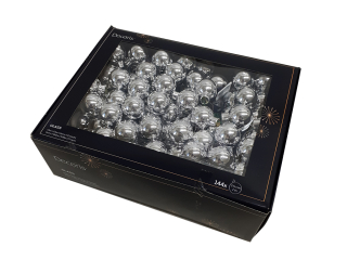 Koule zápich 2,5cm 144ks stříbr.lesk BOX