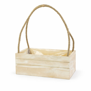 Taška dřevo 30 cm x 18 cm hnědý obdélník