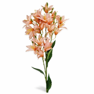 Lilie větev 66 cm lososová