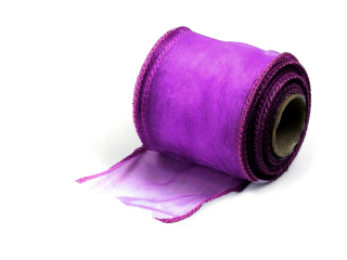 Stuha organza 6,5 cm 10 yd lila