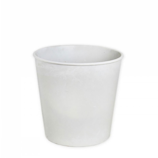 Obal melamin 13 cm kulatý bílý