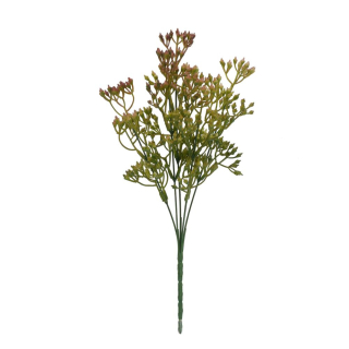 Hnědozelené bobulky na větvičce 33 cm