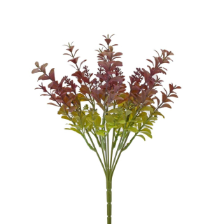 Větvička lístky fialovozelené 32 cm