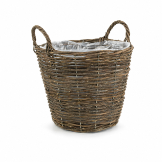 Obal proutí 24 cm kulatý natural s uchy