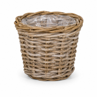 Obal ratan 23 cm kulatý šedý