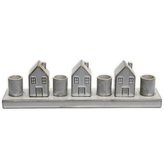Adventní svícen 31 cm domky porcelán