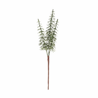 Větev stromečky 34 cm zelenobílá