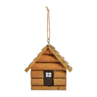 Domeček dřevo 10 cm závěs naturál