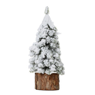 Vánoční stromeček zelený 15 cm zasněžený podstavec