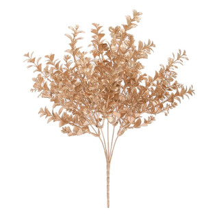 Větvička buxus 35 cm šampaň metal