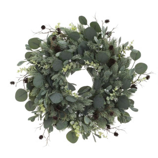 Věnec jehličí eucalyptus šišky 50 cm