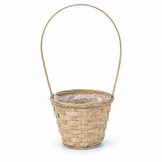Košík proutí 14cm kulatý hnědý