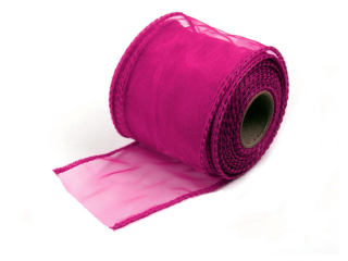 Stuha organza 6,5 cm 10 yd světle růžová