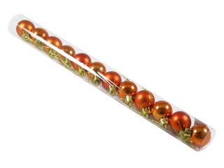Ozdoba koule 3cm 12ks tuba oranžová