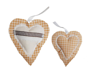 Srdce S látkové 11 x 9,5 cm color