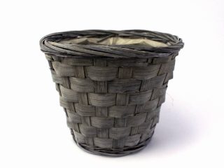 Obal proutí 11 cm kulatý šedý